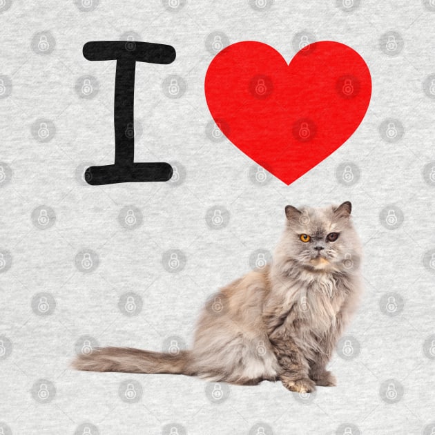 I HEART  PERSIAN CAT by EmoteYourself